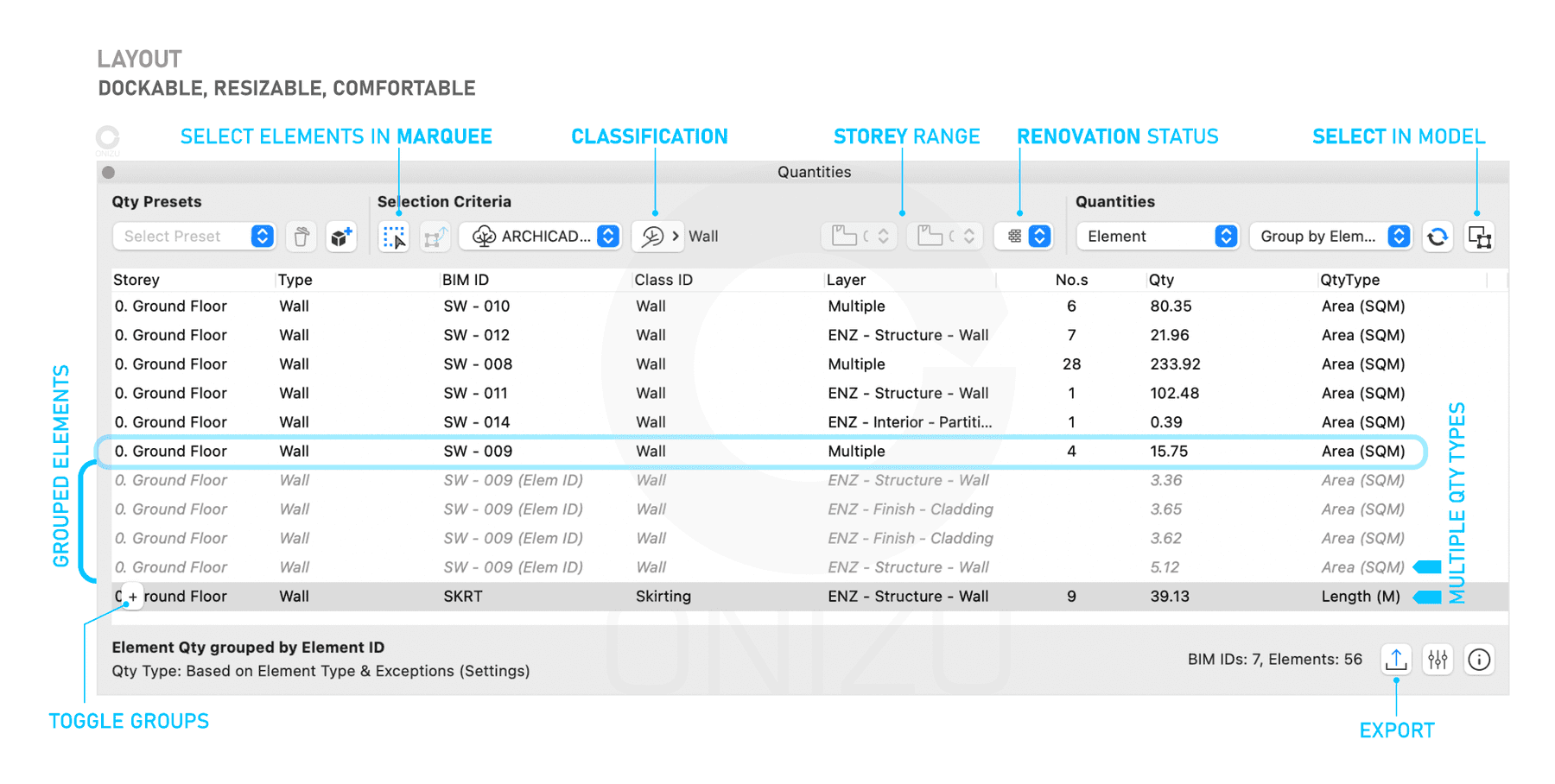 Quantity Take-off Tool